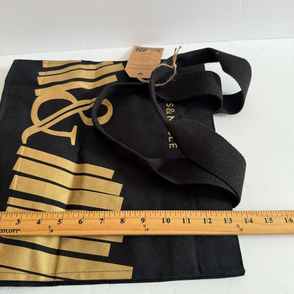 Barnes & Noble Black Tote with Gold Lettering